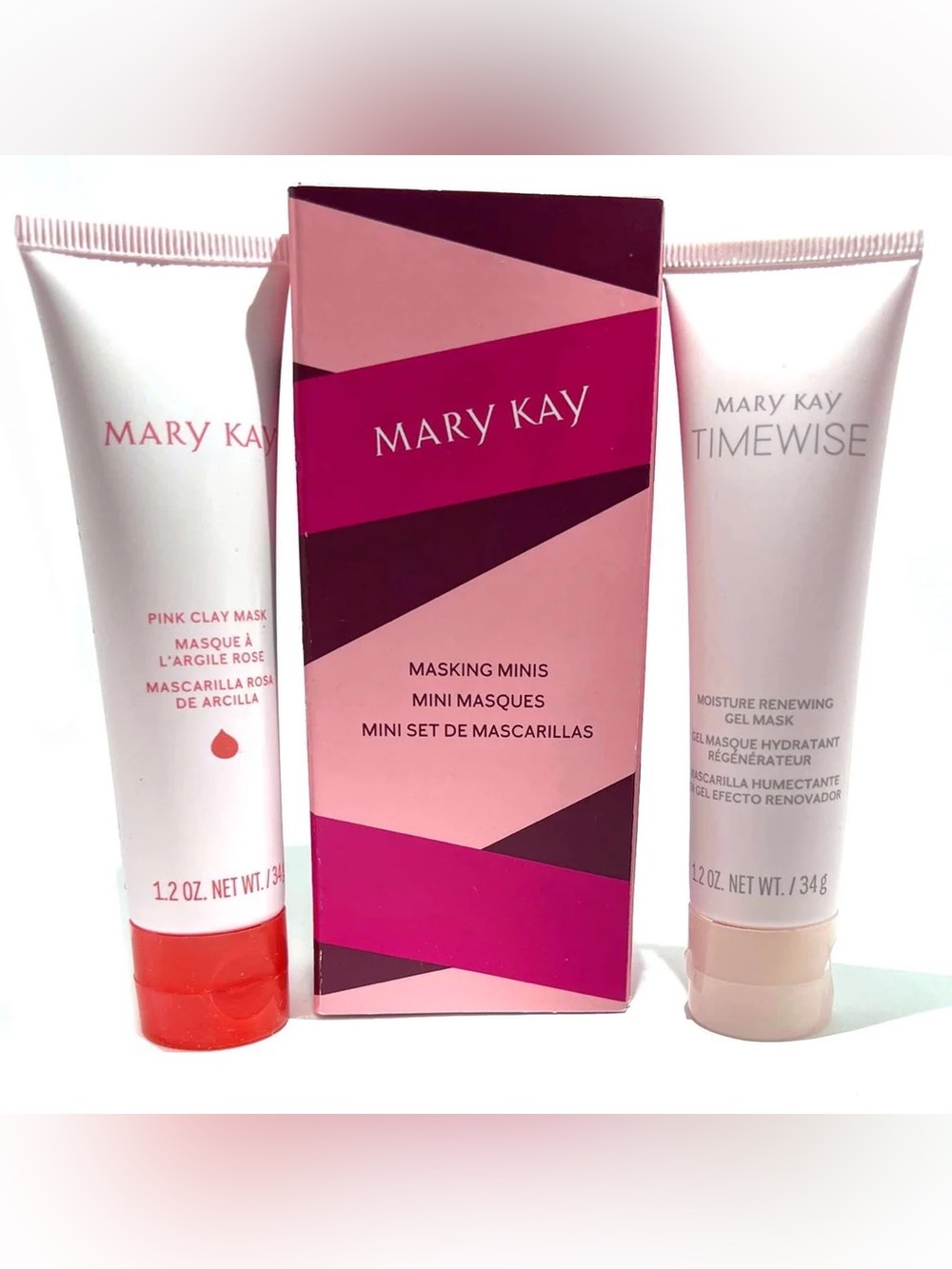 Mary Kay Masking Minis ~ Pink Clay Mask & Moisture Renewing Gel Mask 188342